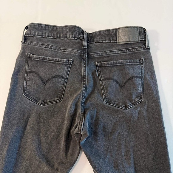 Levi's Denim - Levis 711 Skinny Jeans Womens 29 Washed Black Mid Rise Stretch Denim Denim Pants